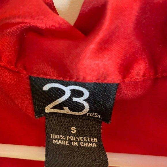 23rd St. Womens S Red Sleeveless Blouse Top Shirt - Picture 4 of 5